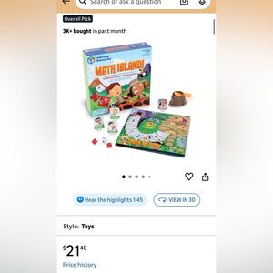 Math Island Game - Red and Green